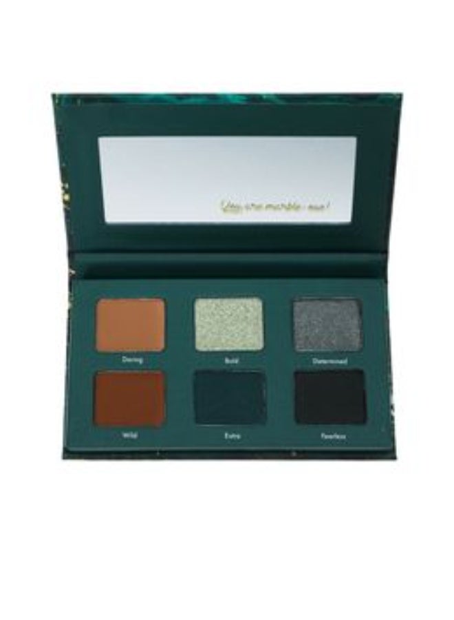 Sensi Marble Effect Forest Green 6 Shades Eyeshadow Set - Image 1
